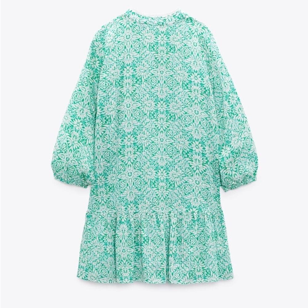 ZARA PRINTED MINI DRESS - Picture 7 of 8